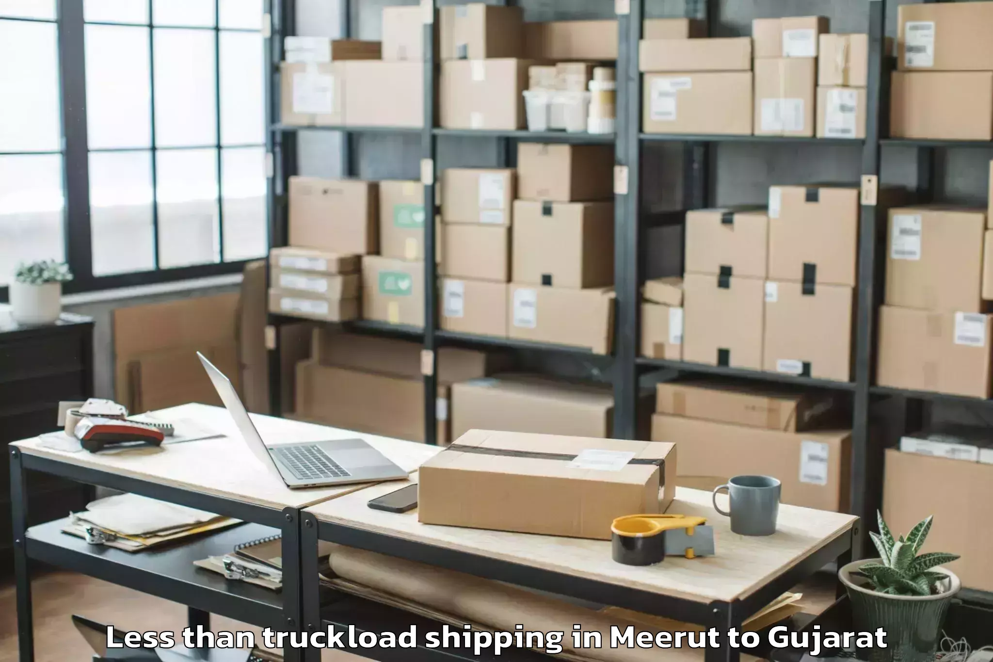 Affordable Meerut to Gadhada Less Than Truckload Shipping